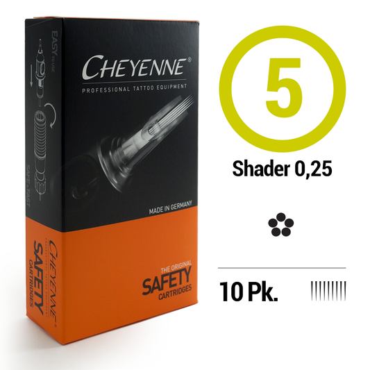 5 Shader .25 Tattoo Cartridge Needle