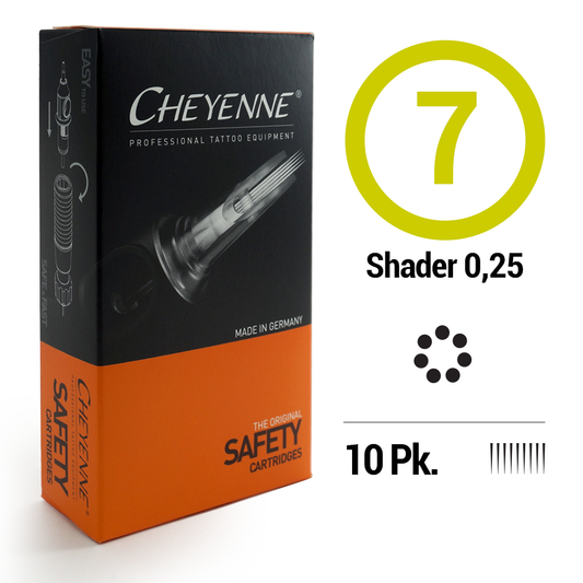7 Shader .25 Tattoo Cartridge Needle