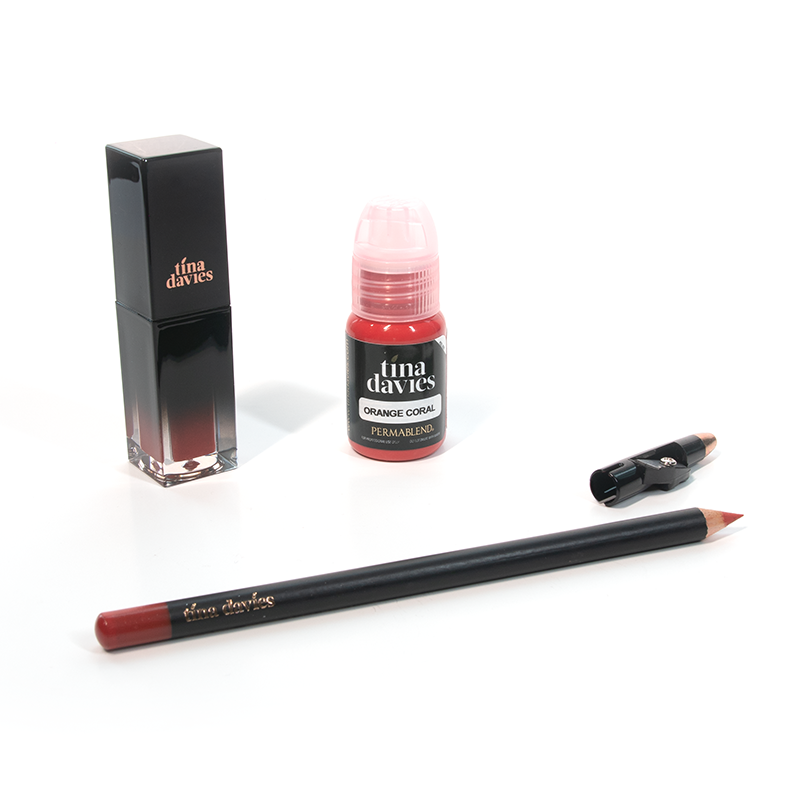 Tina Davies Lip Trio ‚Äö√Ñ√Æ Perma Blend ‚Äö√Ñ√Æ Orange Coral